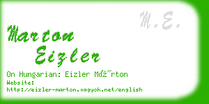 marton eizler business card